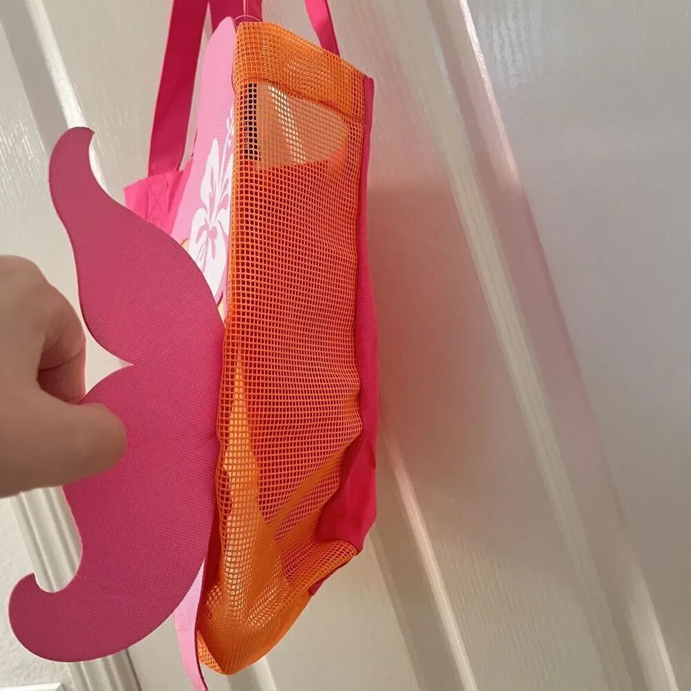 Old Navy Kids Fish Beach Swim Bag Pink Orange Tropical NWT